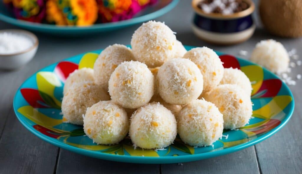 No Bake White Coconut Balls