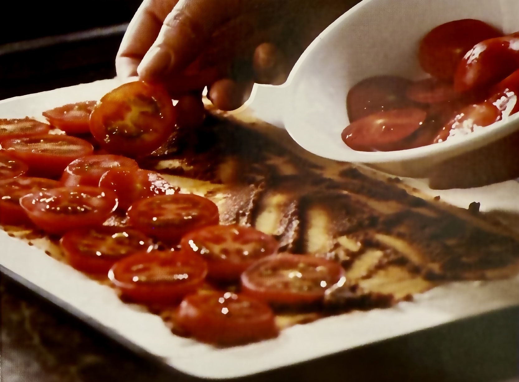Lay out tomatoes