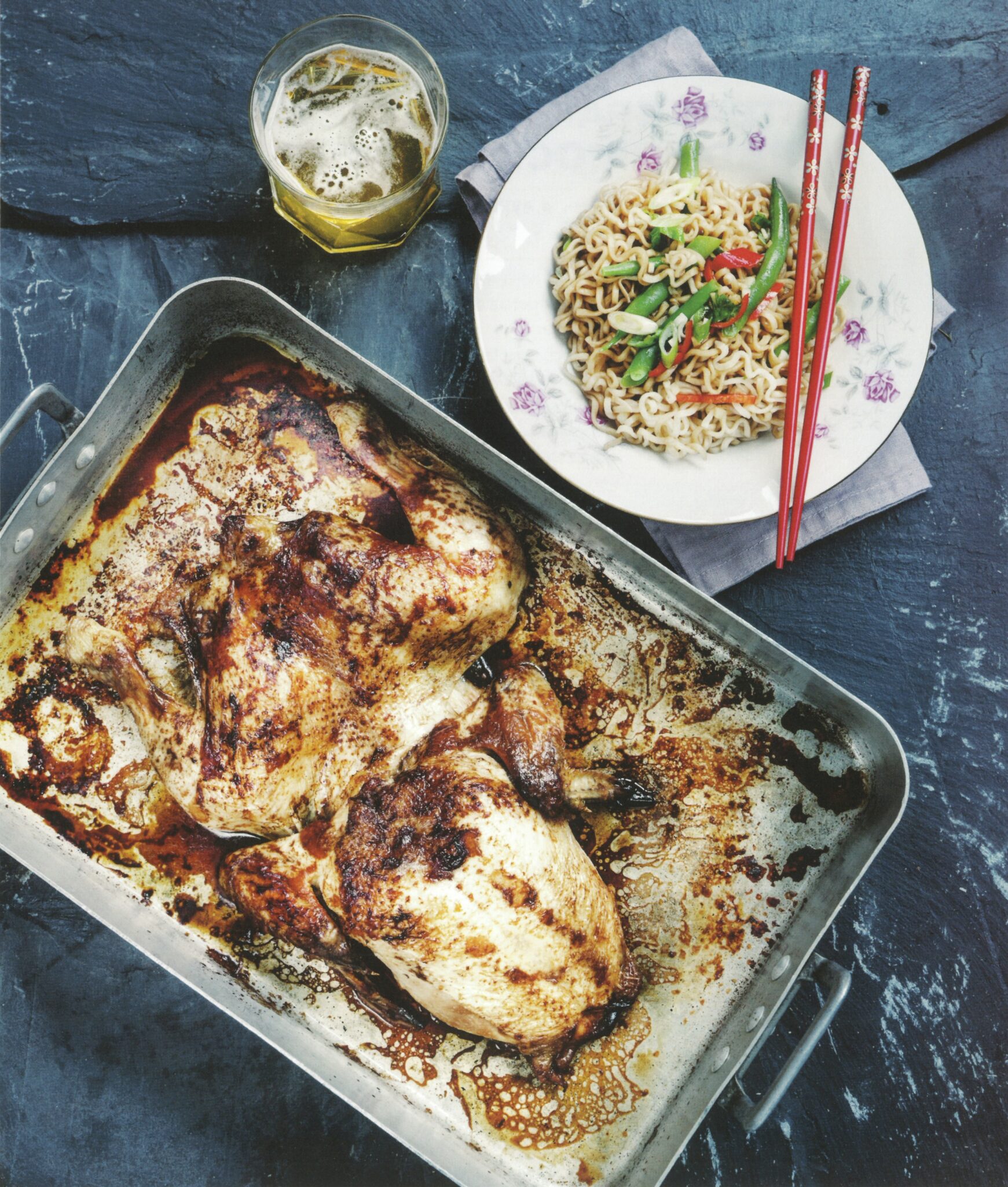 Crispy Chicken with Noodle Salad