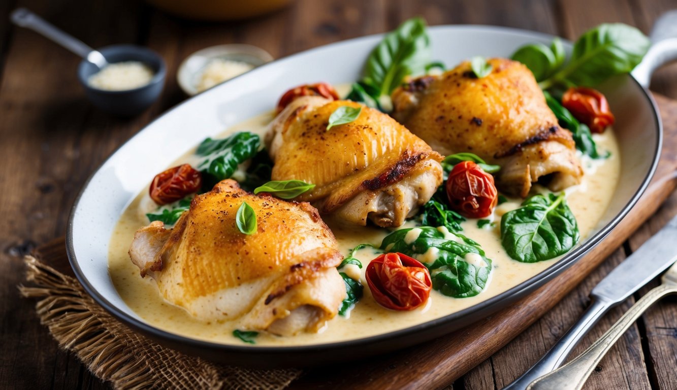 Creamy Tuscan Chicken Thighs