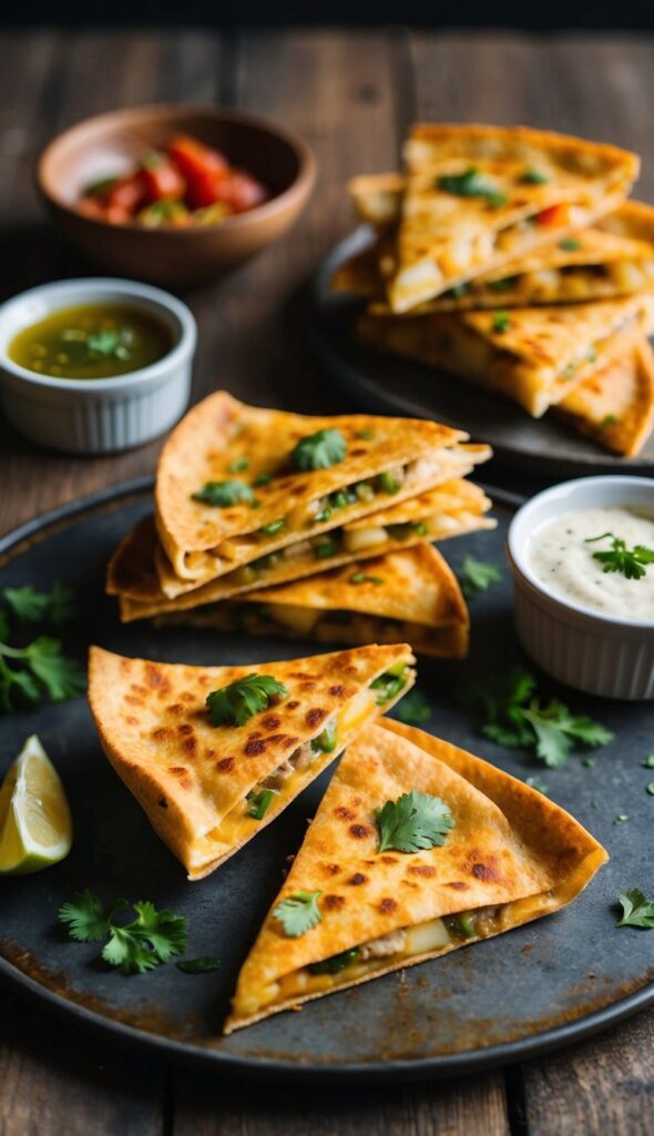 Easy Quesadillas with Beans and Cheese