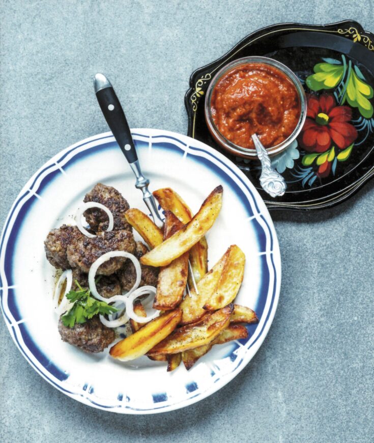 Grilled Cevapcici with Zesty Ajvar Delight