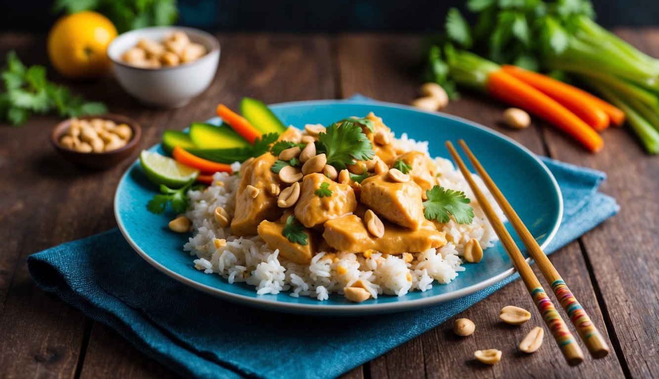 Savory Chicken Thighs with Rich Peanut Sauce