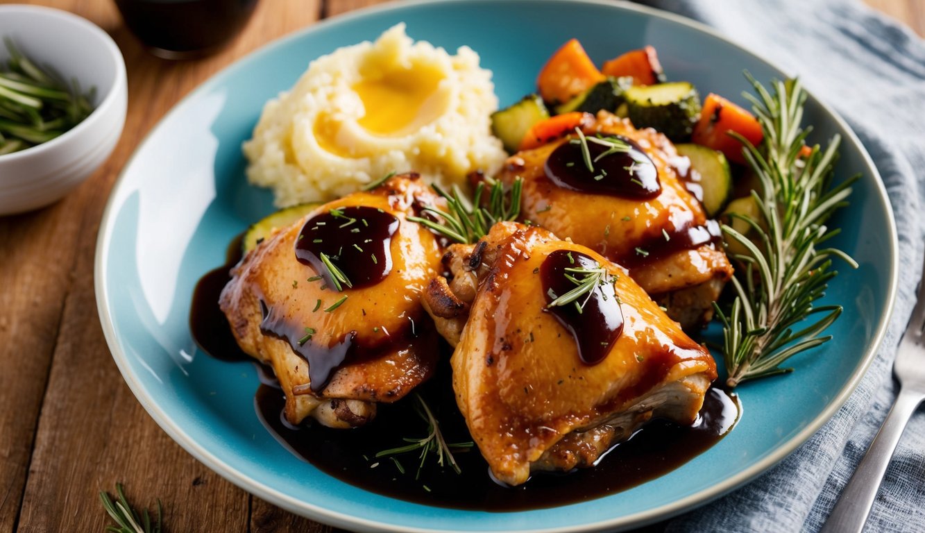 Sweet and Tangy Balsamic Glazed Chicken Thighs