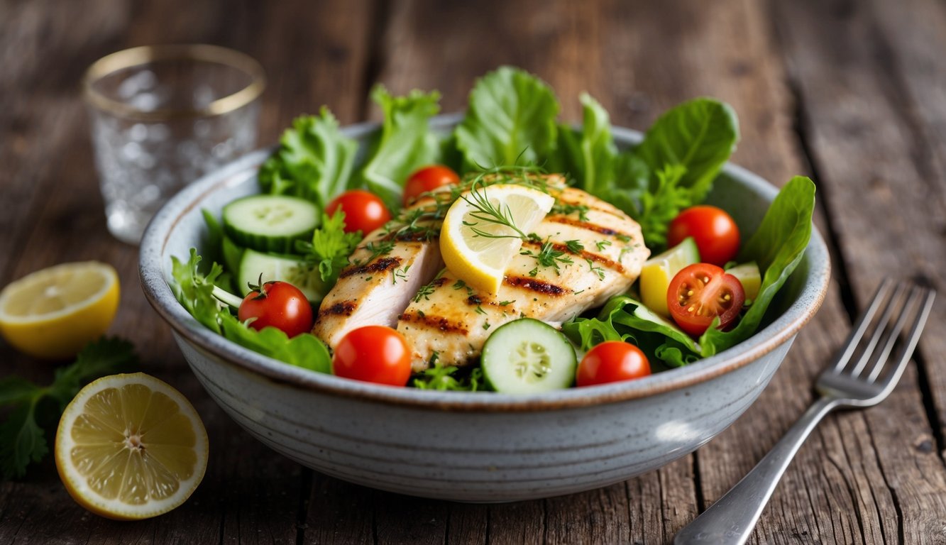 Zesty Grilled Lemon Herb Chicken Salad