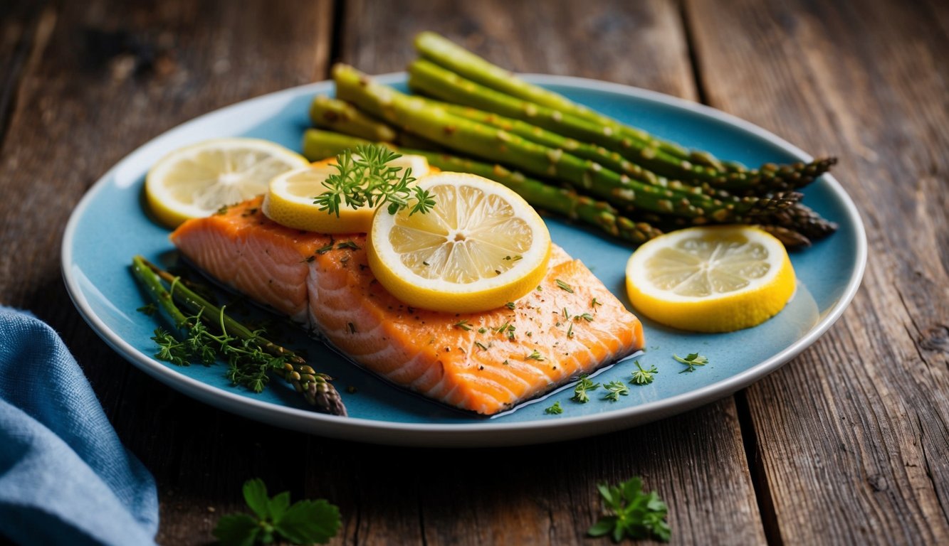 Baked Lemon Herb Salmon with Asparagus