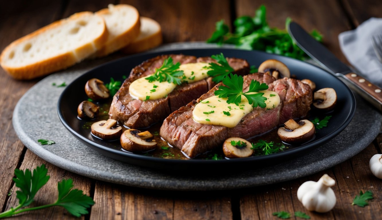 One-Pan Garlic Butter Steak and Mushrooms