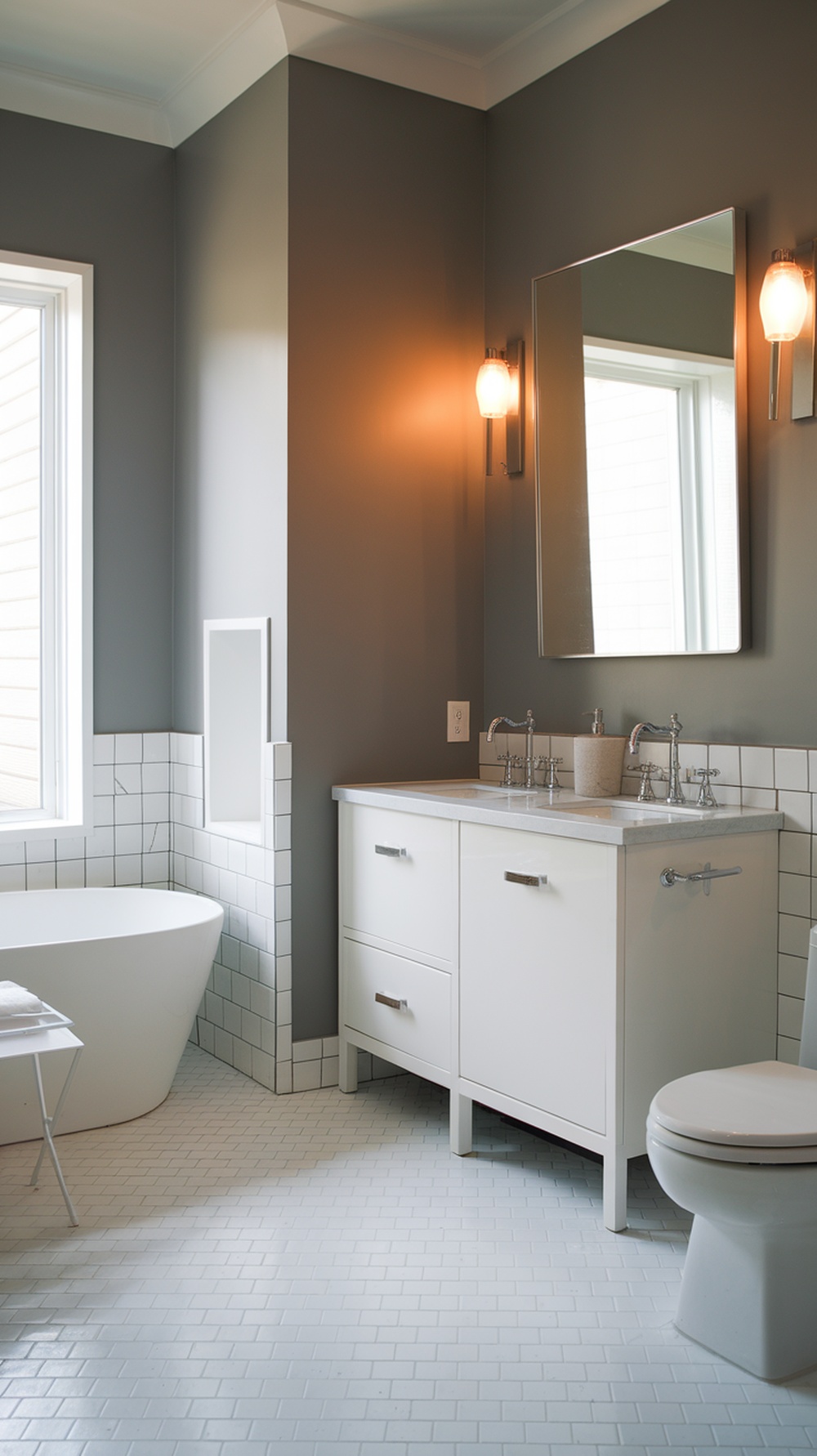 Bathroom walls in Agreeable Gray
