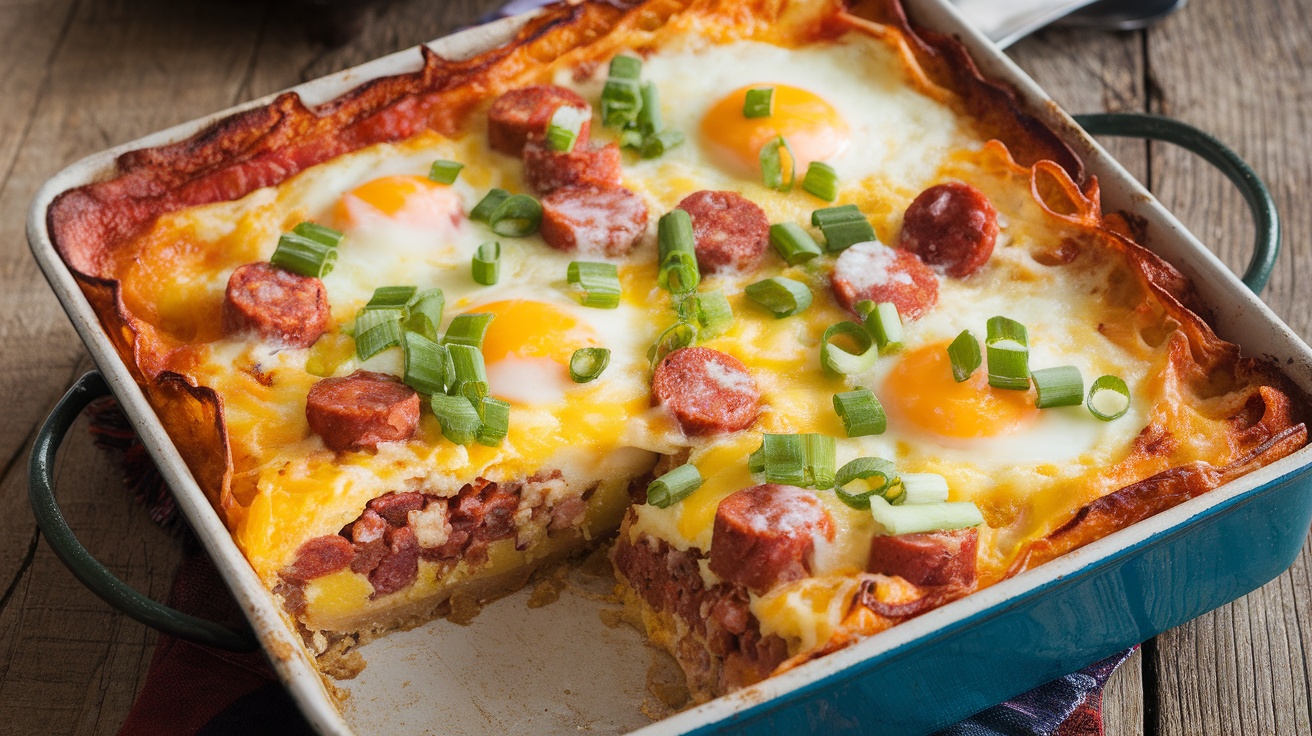 Chorizo and Potato Breakfast Bake