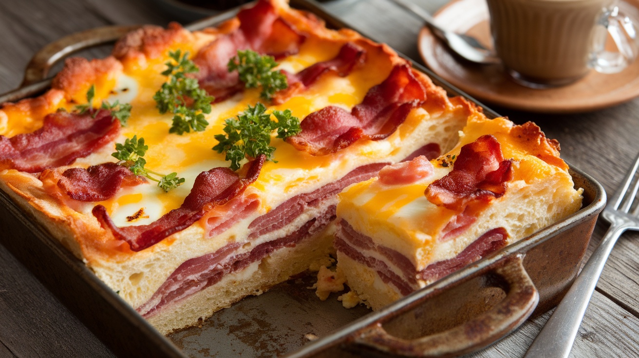 Bacon and Egg Breakfast Strata