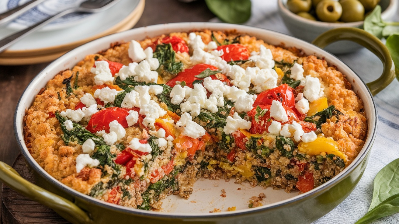 Mediterranean Quinoa Breakfast Casserole