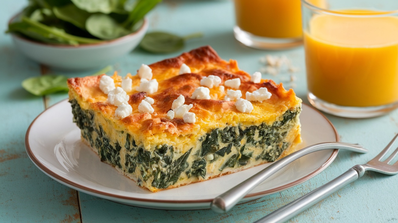 Spinach and Feta Breakfast Casserole