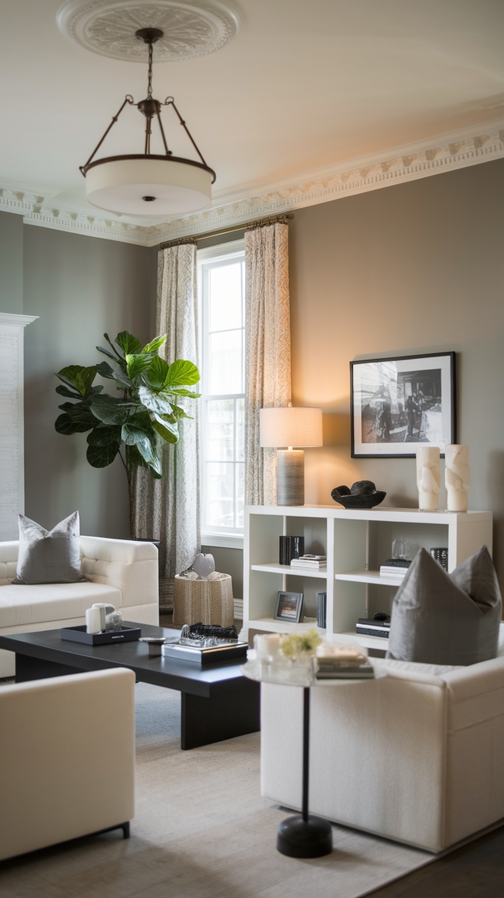 A glass of ice with color swatches around it, showcasing the Crushed Ice color by Sherwin Williams.