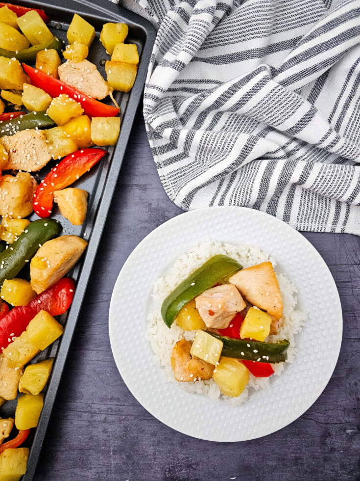 Sheet Pan Pineapple Chicken