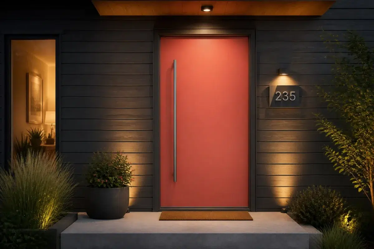 Ardent Coral paint color — Front Door (Stylish)