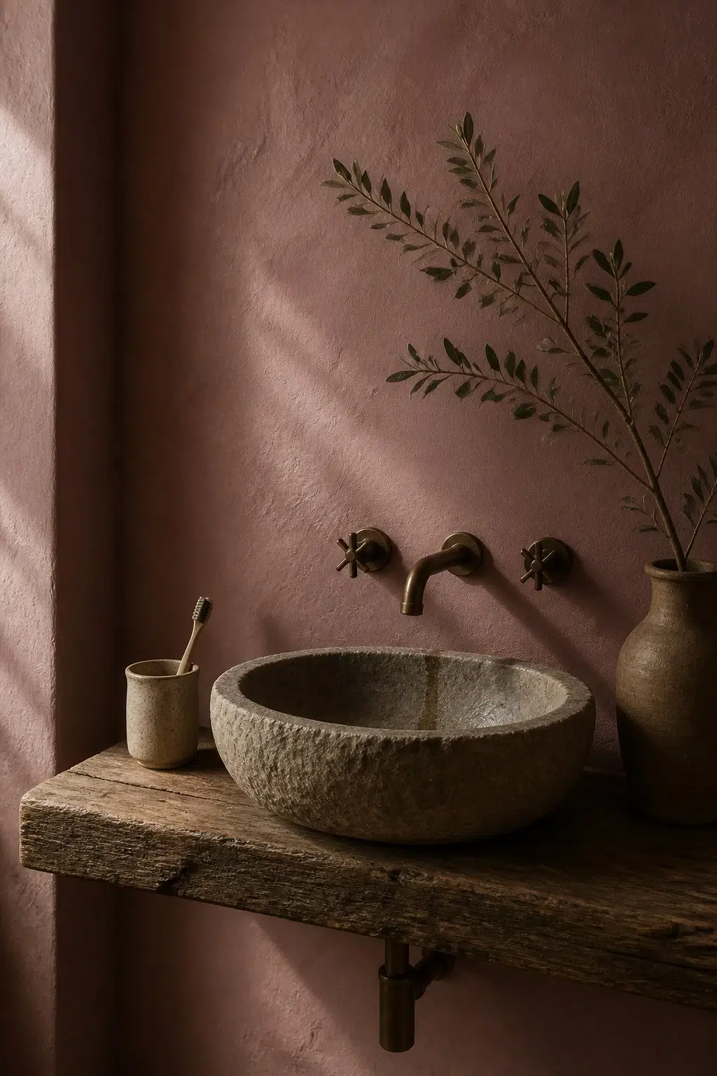 Audrey's Blush — wabi-sabi bathroom