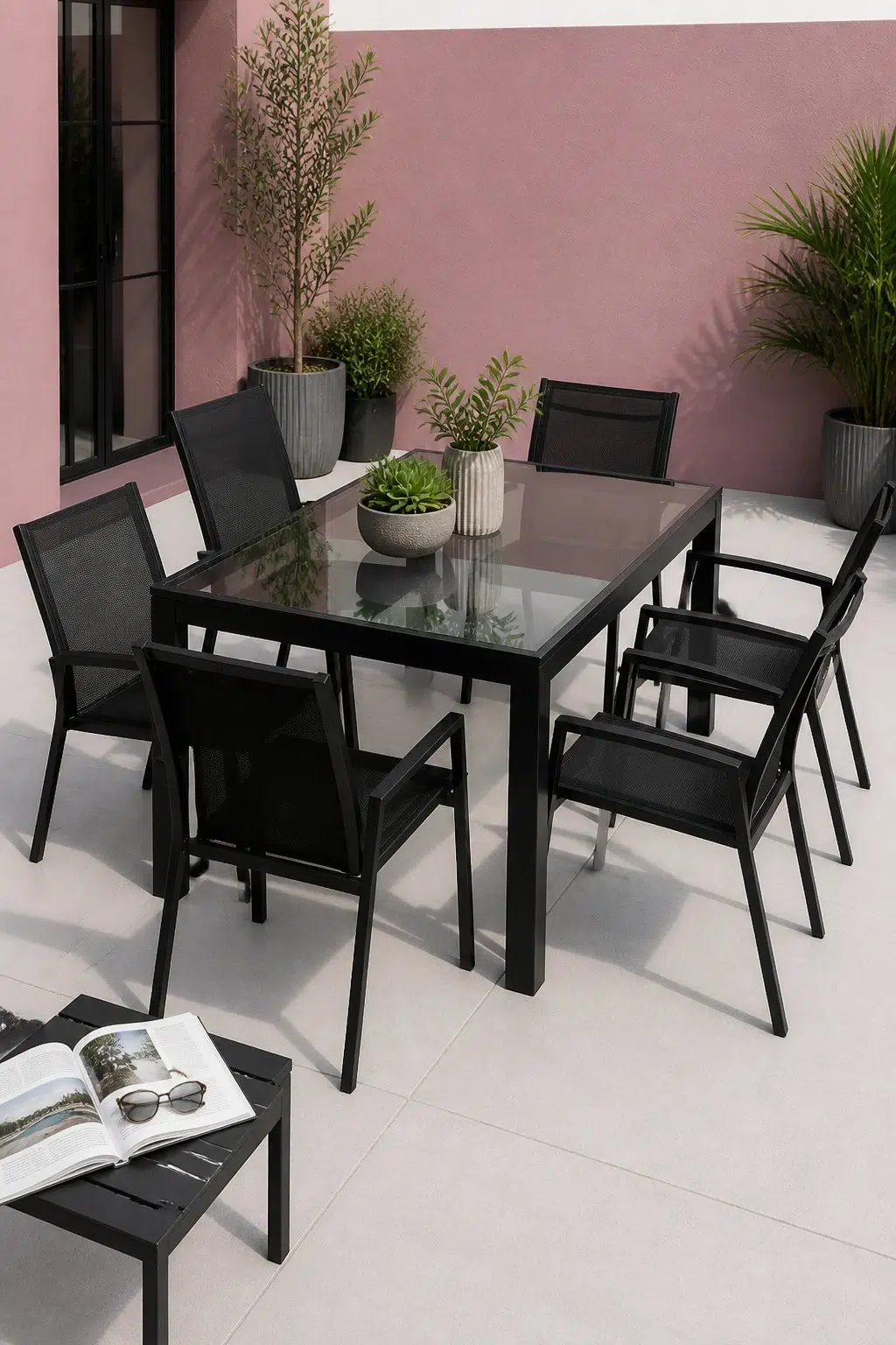 contemporary patio featuring Audrey's Blush by Sherwin-Williams