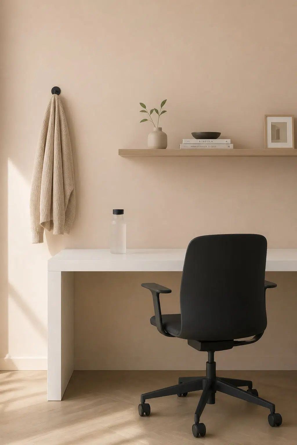 Sherwin-Williams Beige in a minimalist home office