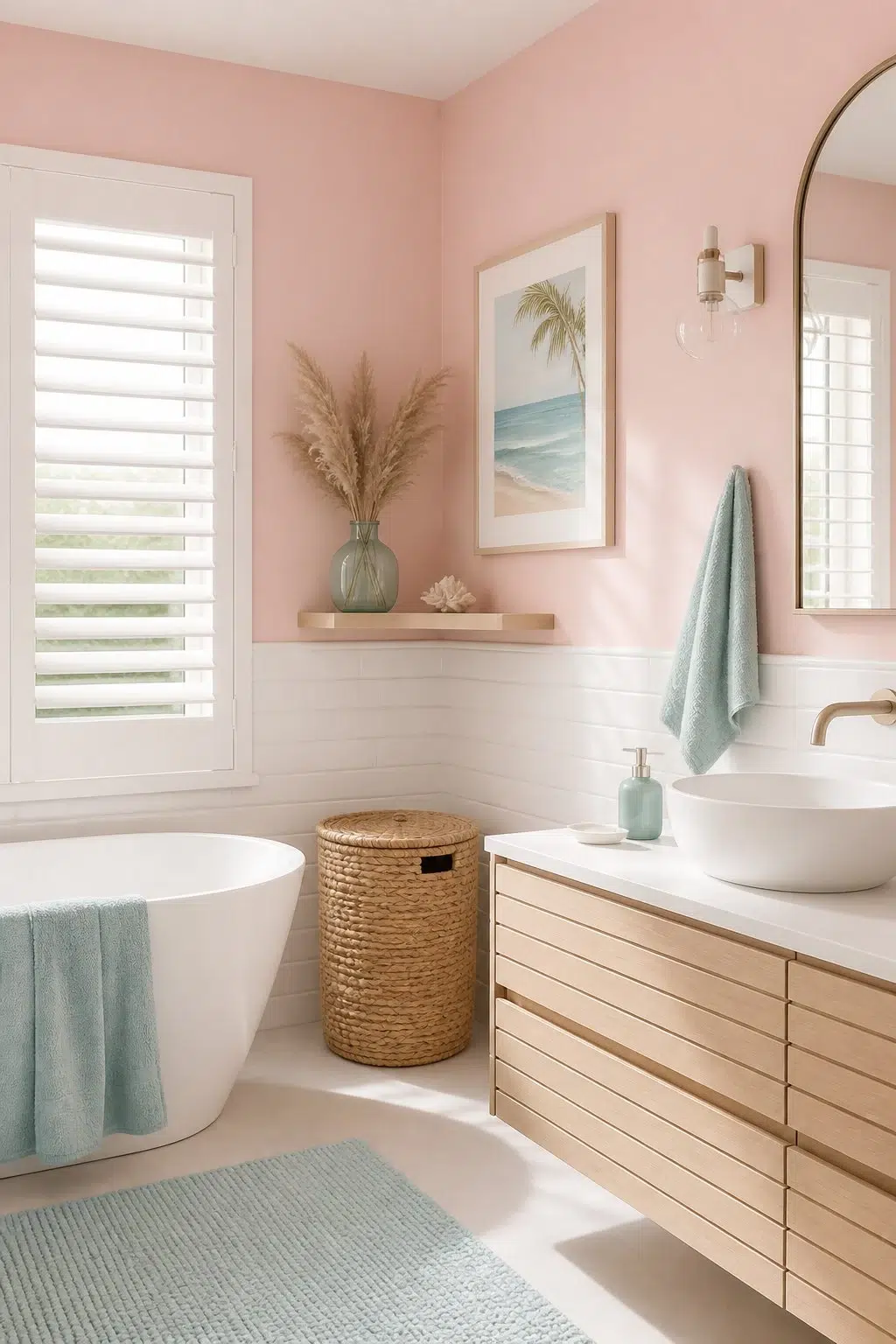 Bella Pink — coastal bathroom