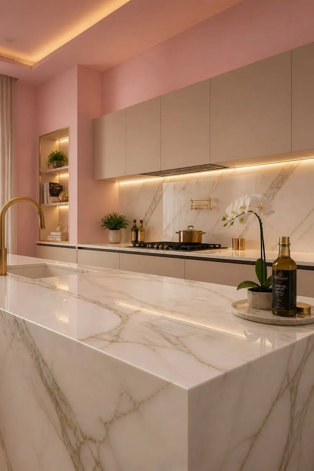 Bella Pink — modern luxury kitchen