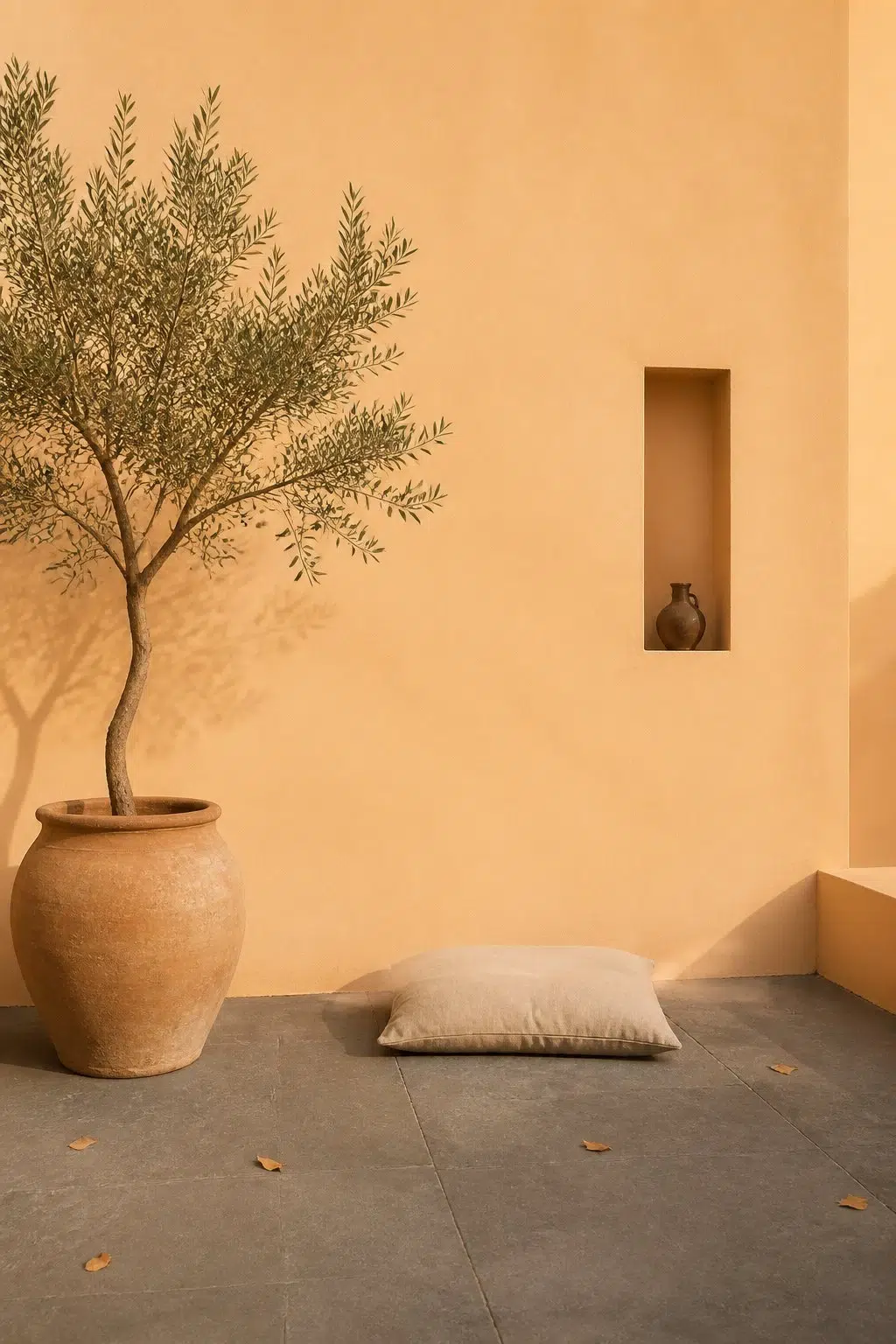 aesthetic patio featuring Bellini Fizz by Sherwin-Williams