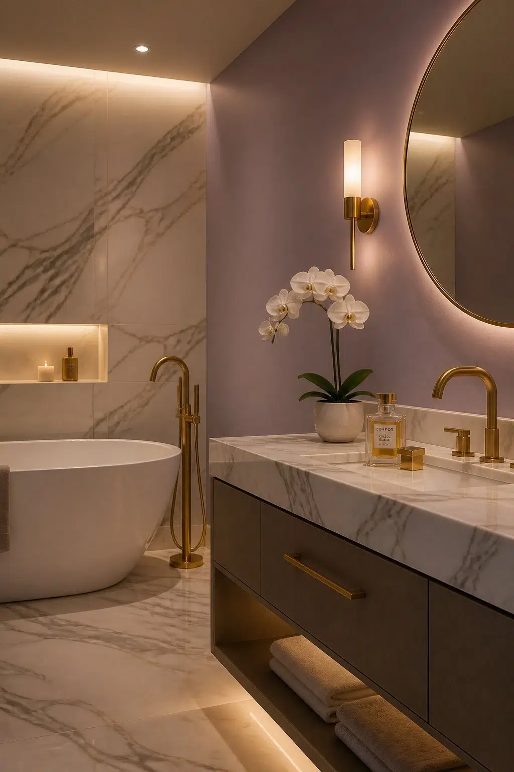Berry Cream — modern luxury bathroom