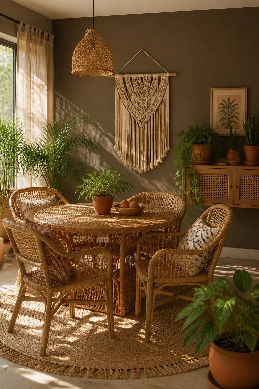 Best Bronze paint in a boho dining room