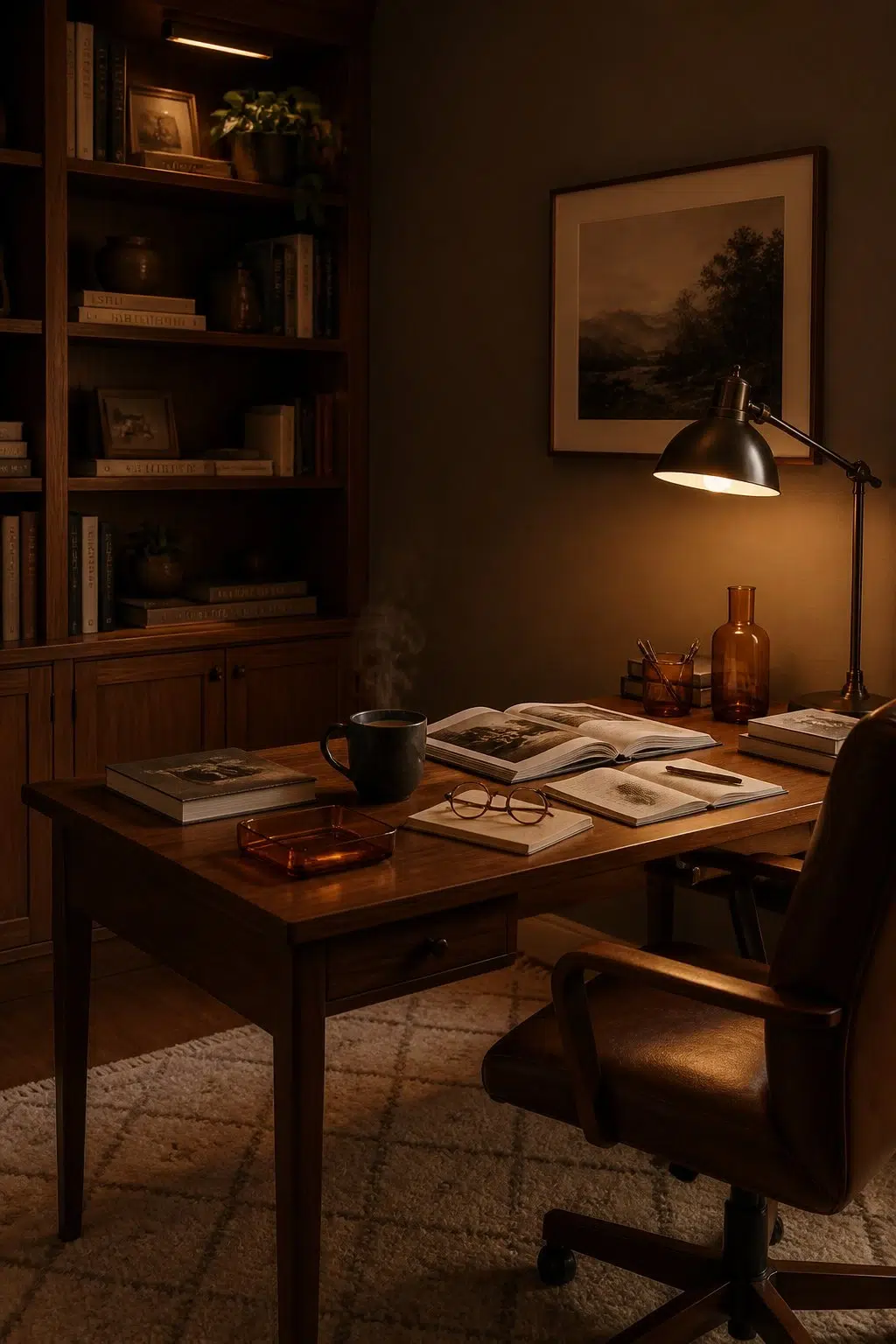Sherwin-Williams Best Bronze in a warm home office