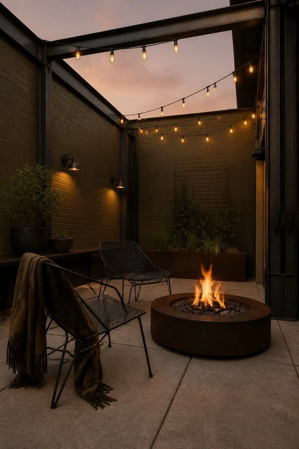 industrial patio featuring Best Bronze by Sherwin-Williams