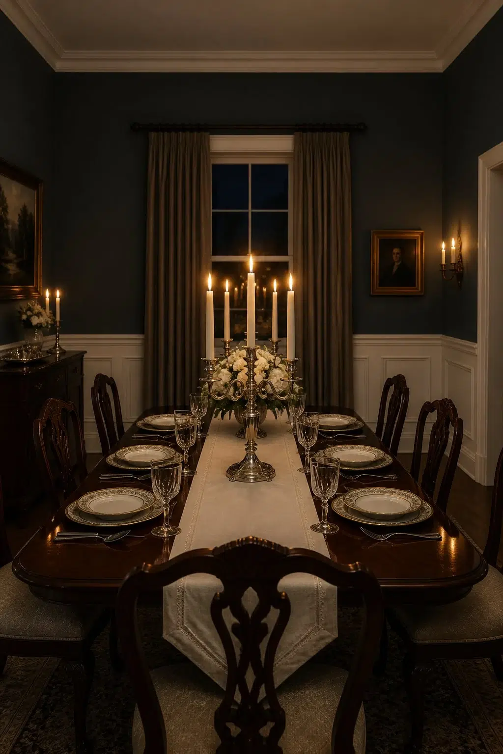 Big Dipper paint in a traditional dining room