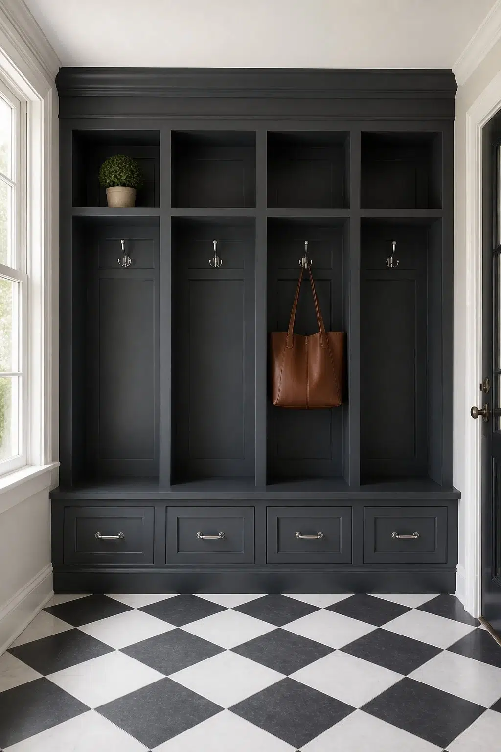 Big Dipper paint in a classy mudroom