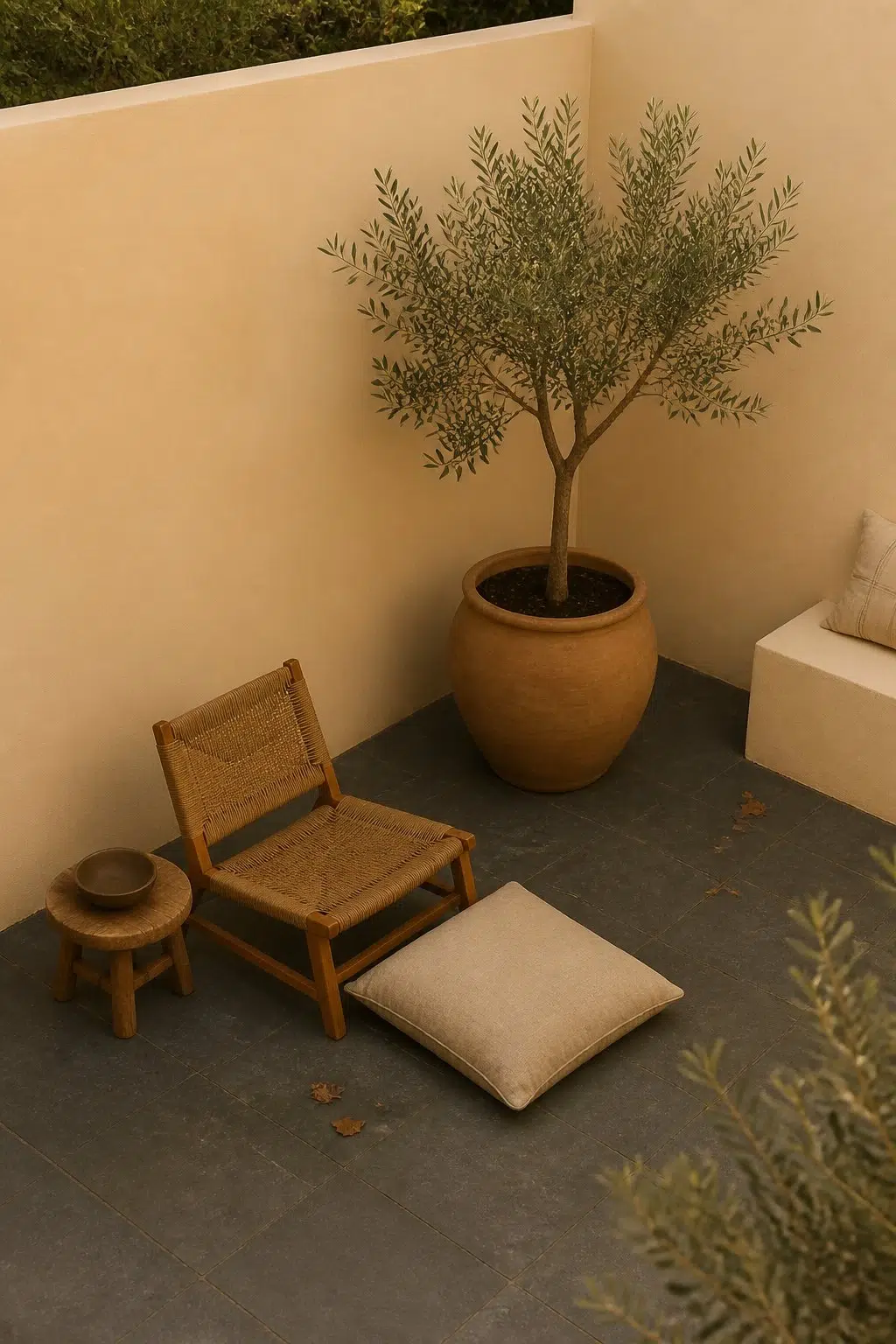 aesthetic patio featuring Biltmore Buff by Sherwin-Williams