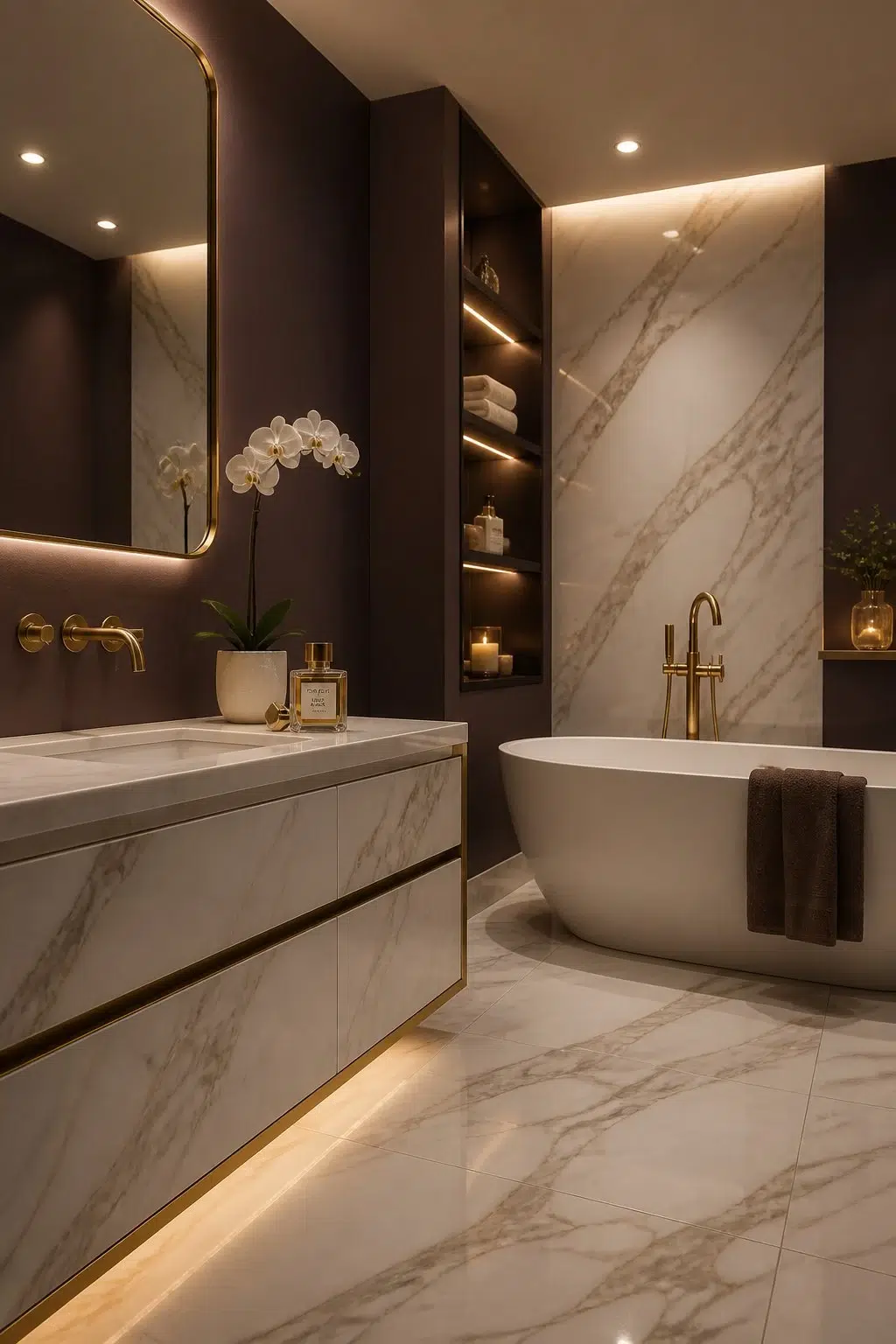 Bitter Chocolate — modern luxury bathroom