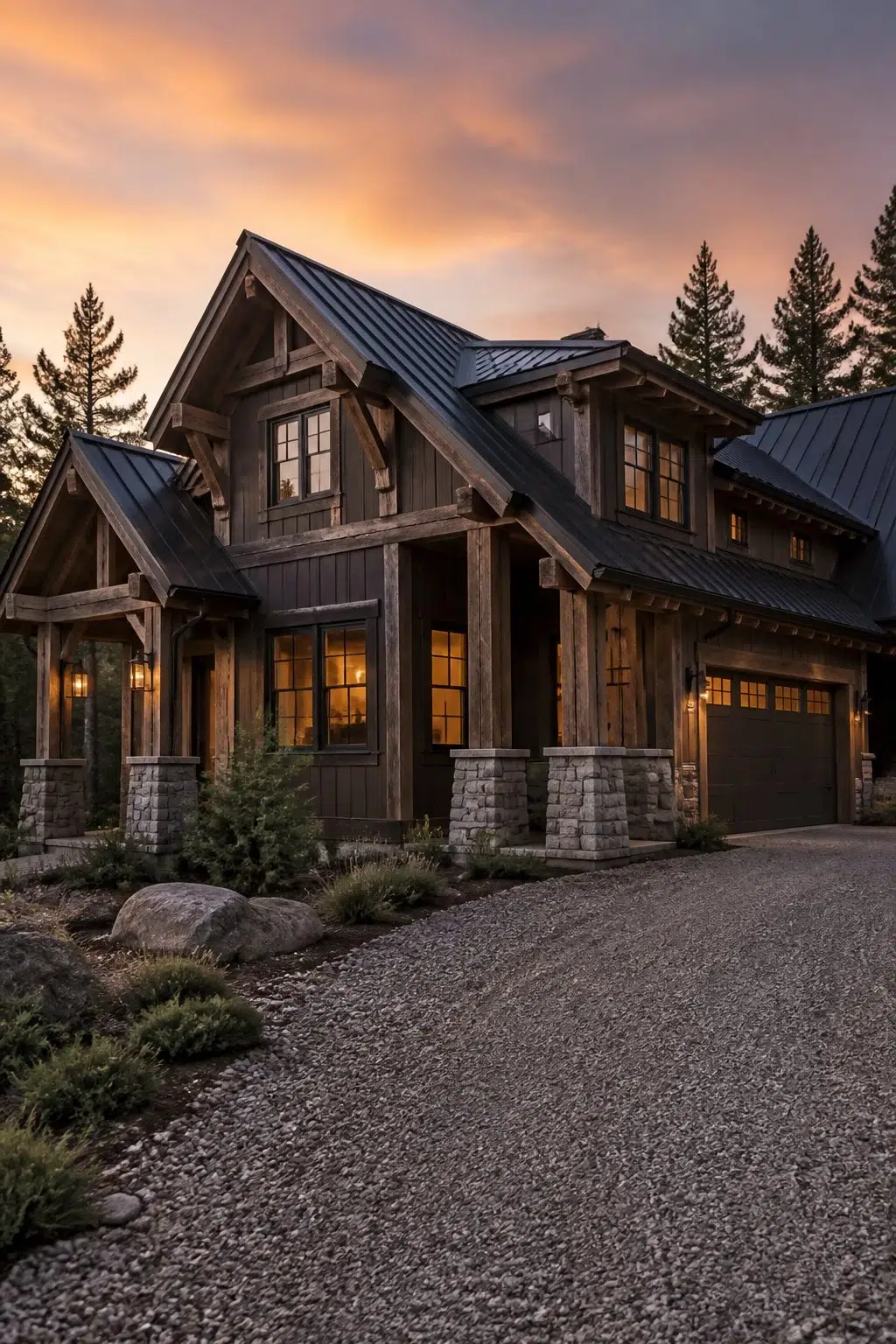 Bitter Chocolate color — rustic modern house inspiration