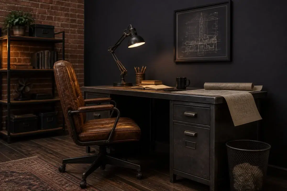Black Swan paint color — Home Office (Industrial)