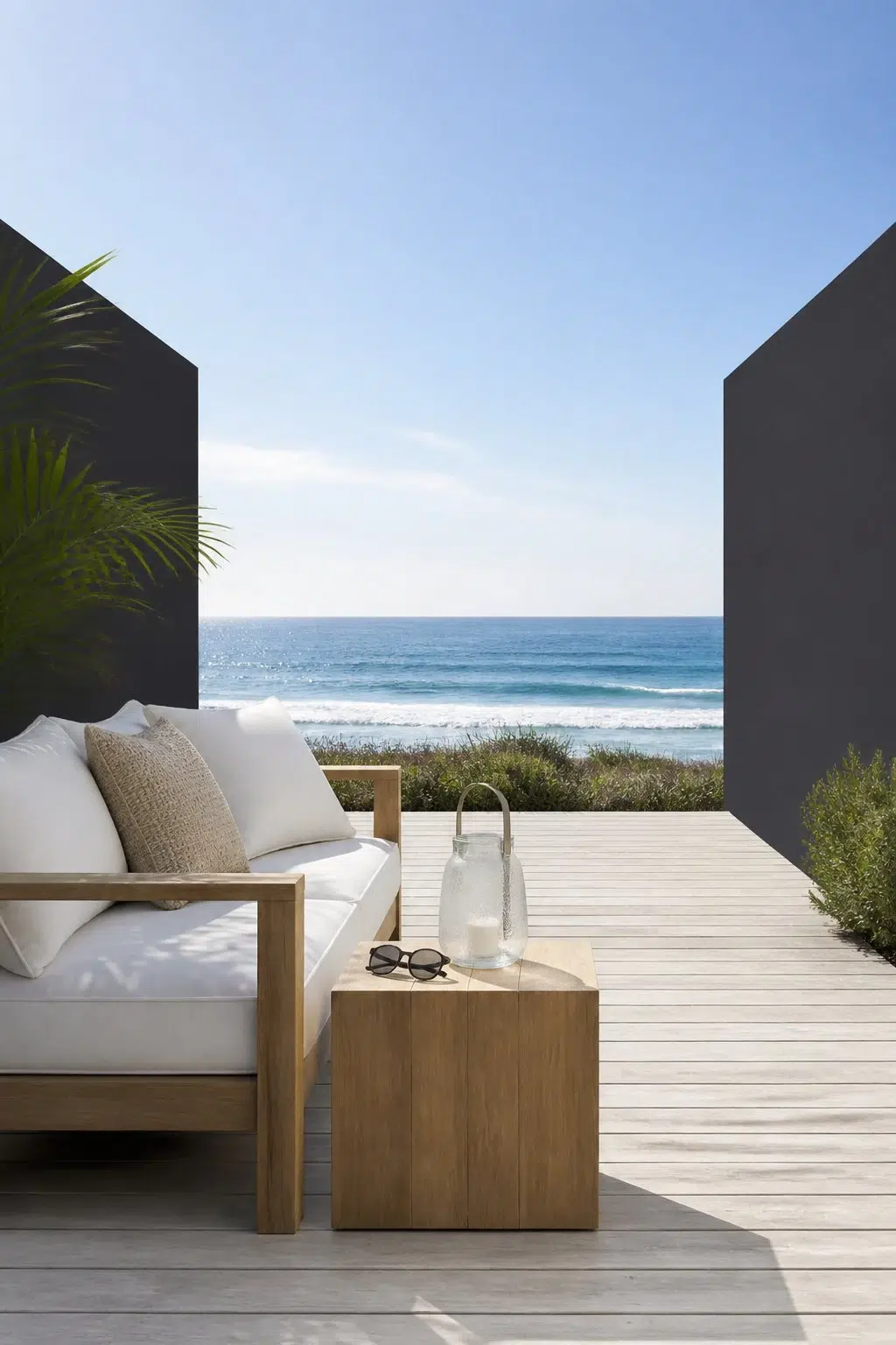 coastal patio featuring Black Swan by Sherwin-Williams