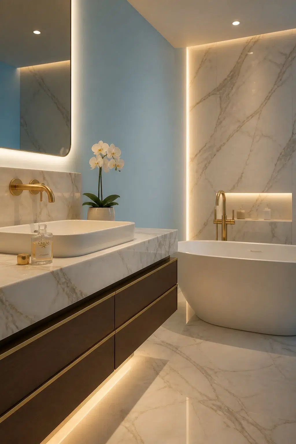 Blue Click — modern luxury bathroom