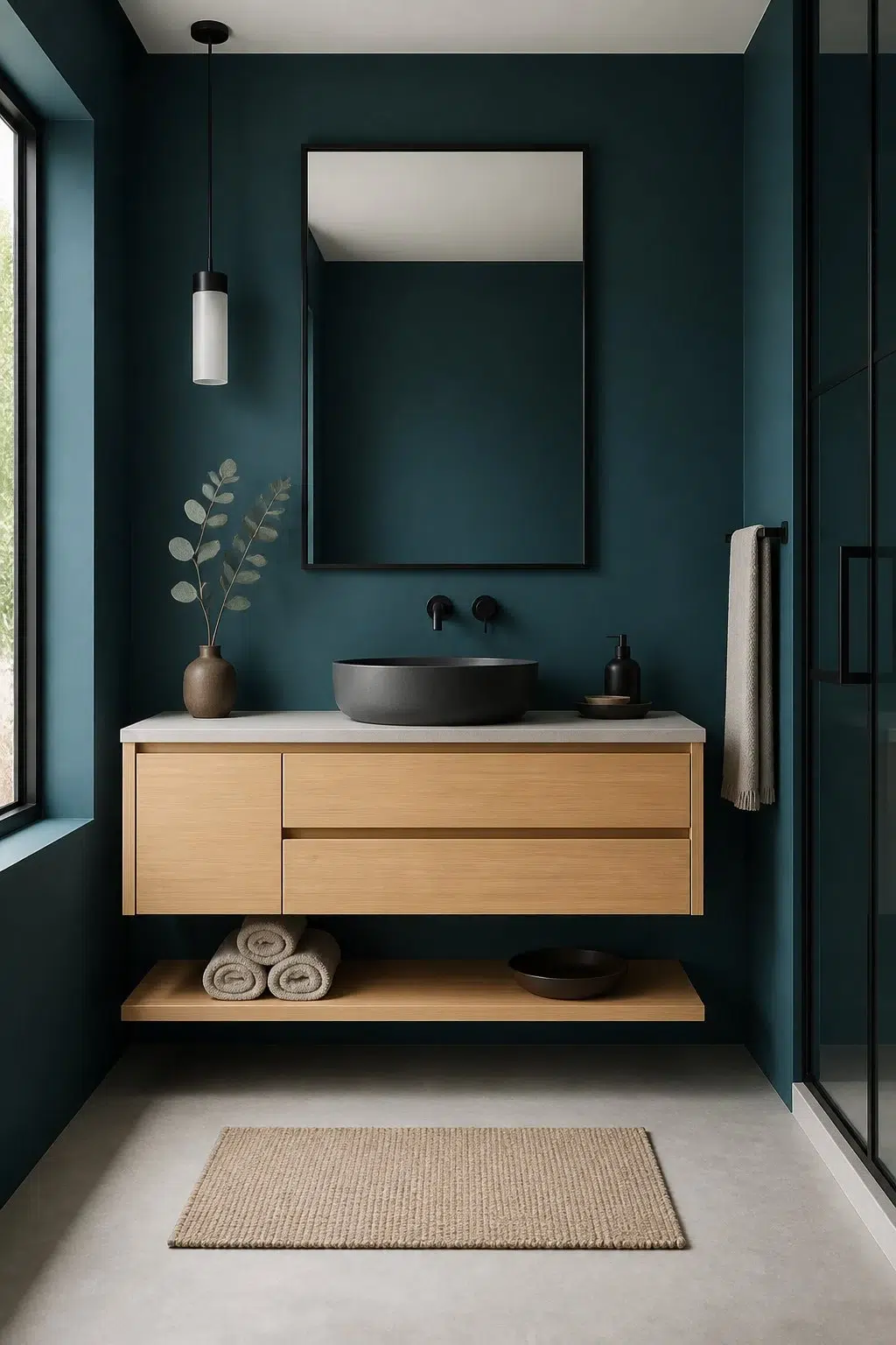 Blue Hill — japandi bathroom