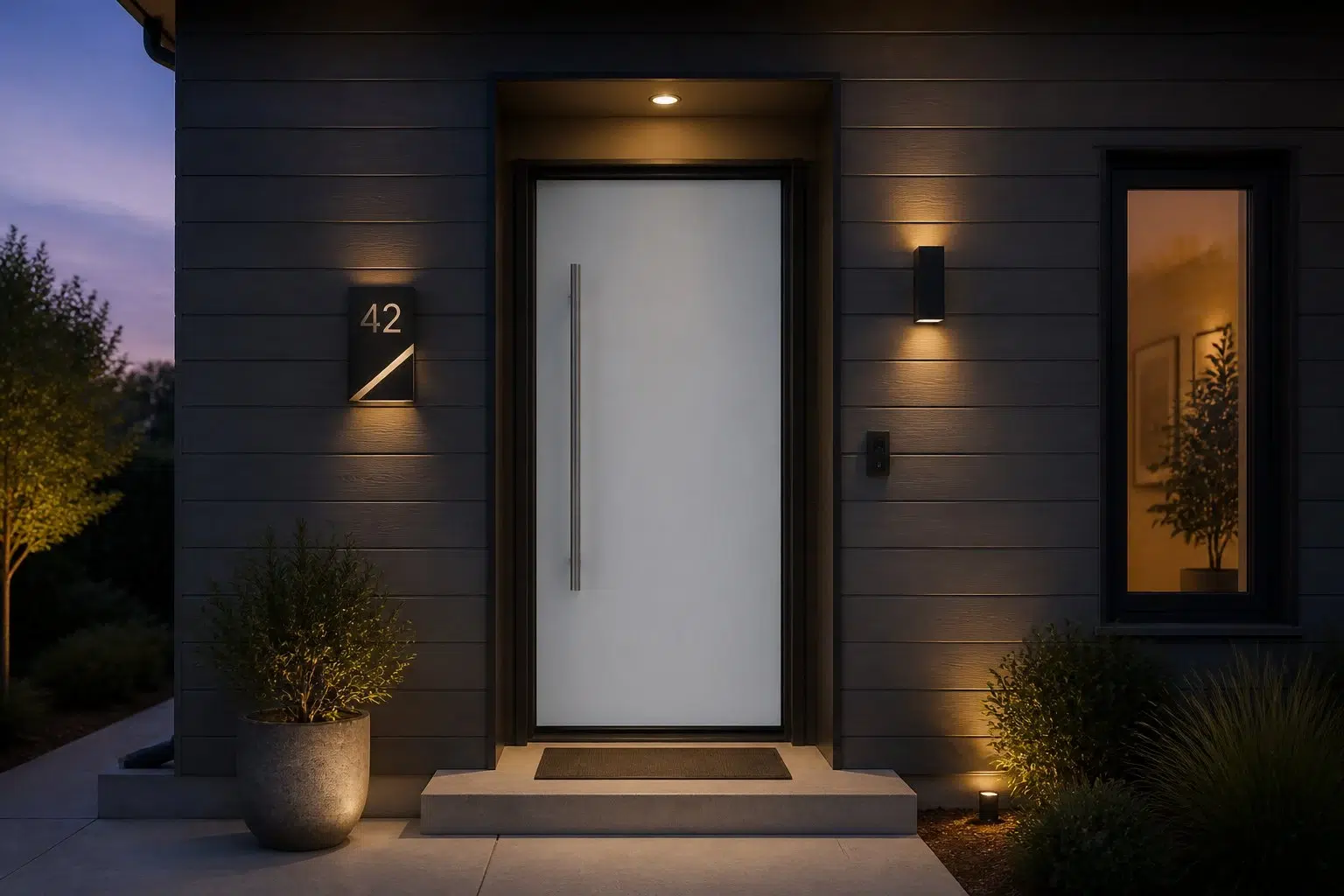 Blue Iris paint color — Front Door (Stylish)