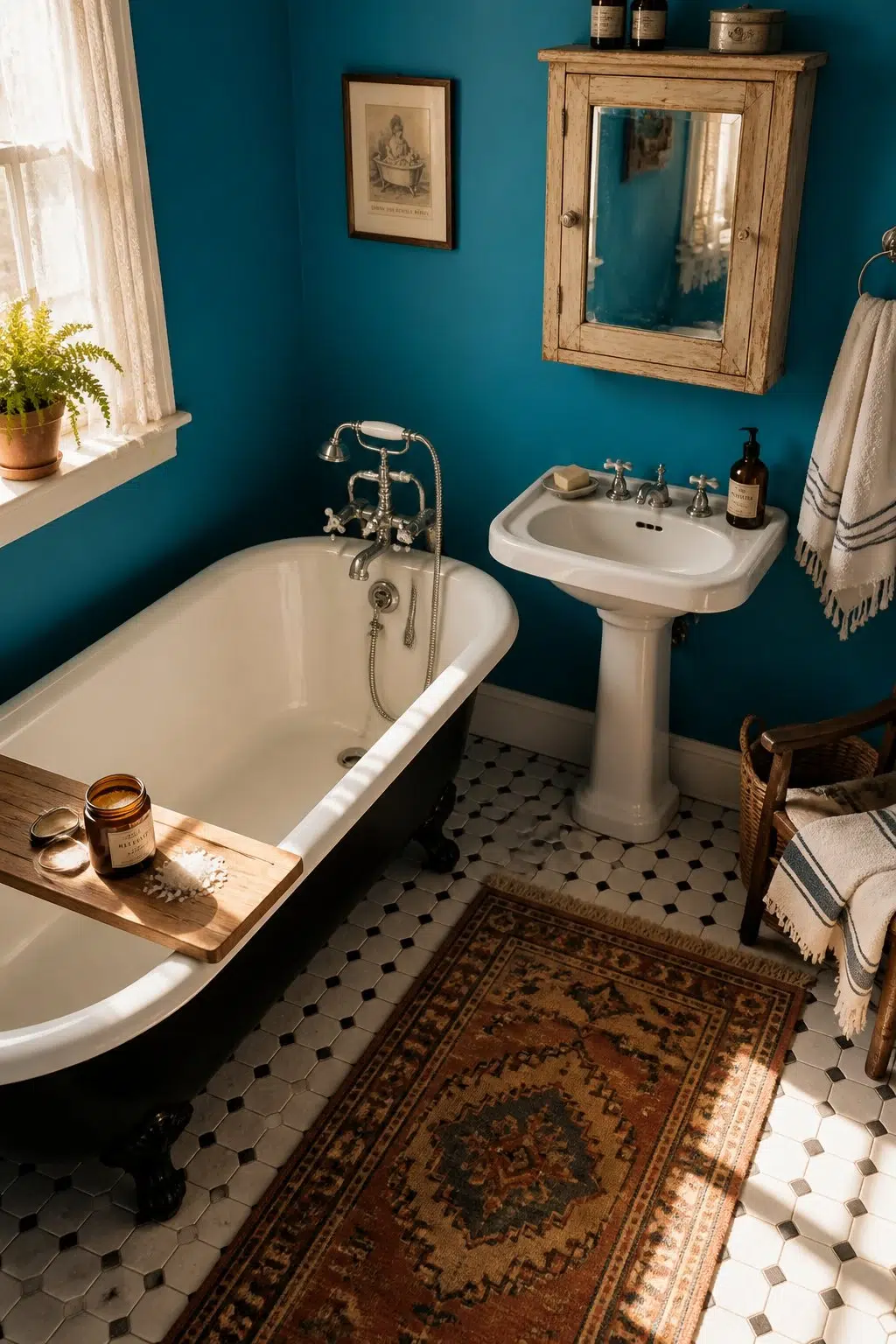 Blue Mosque — vintage bathroom
