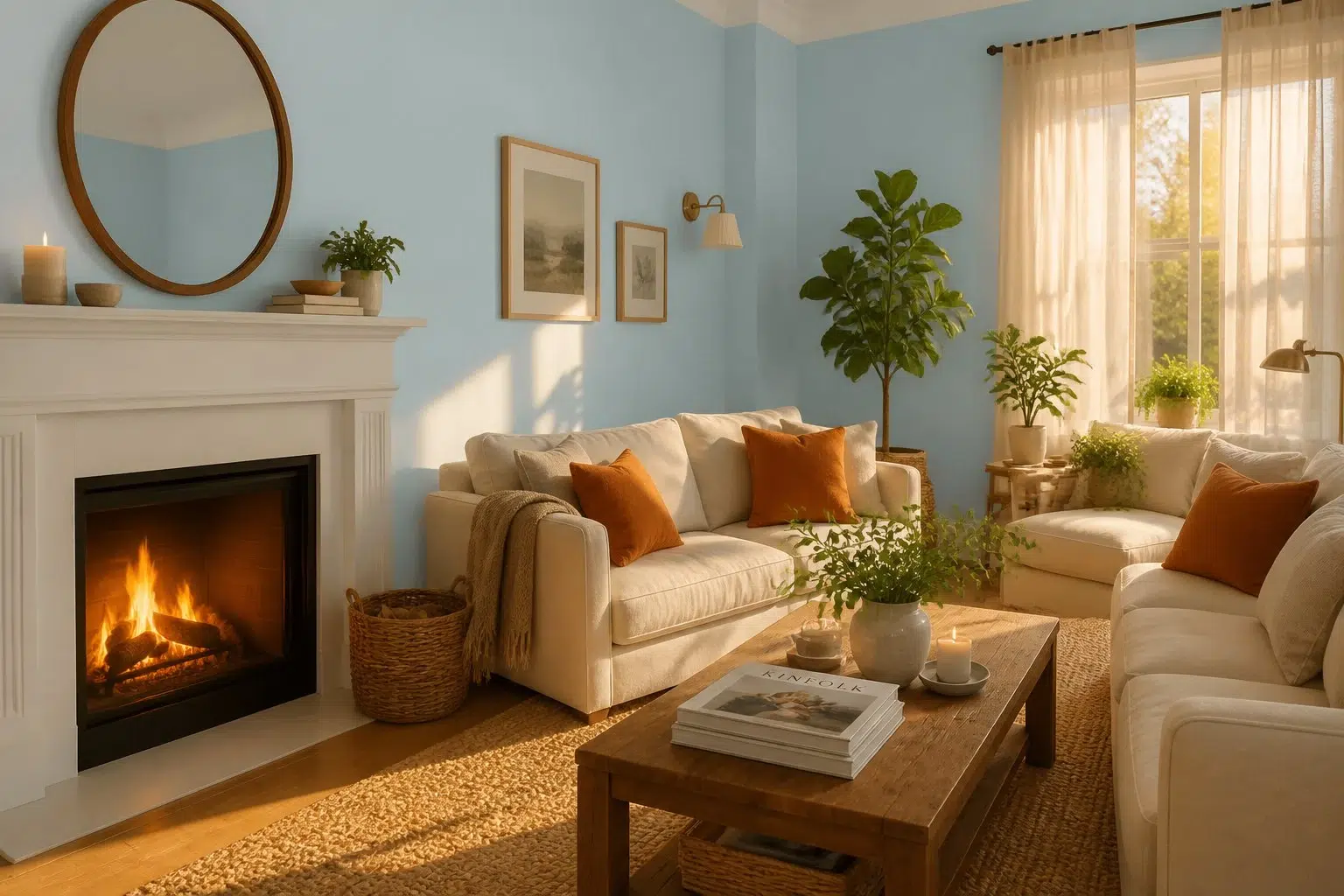 Blue Refrain paint color — Living Room (Cozy)