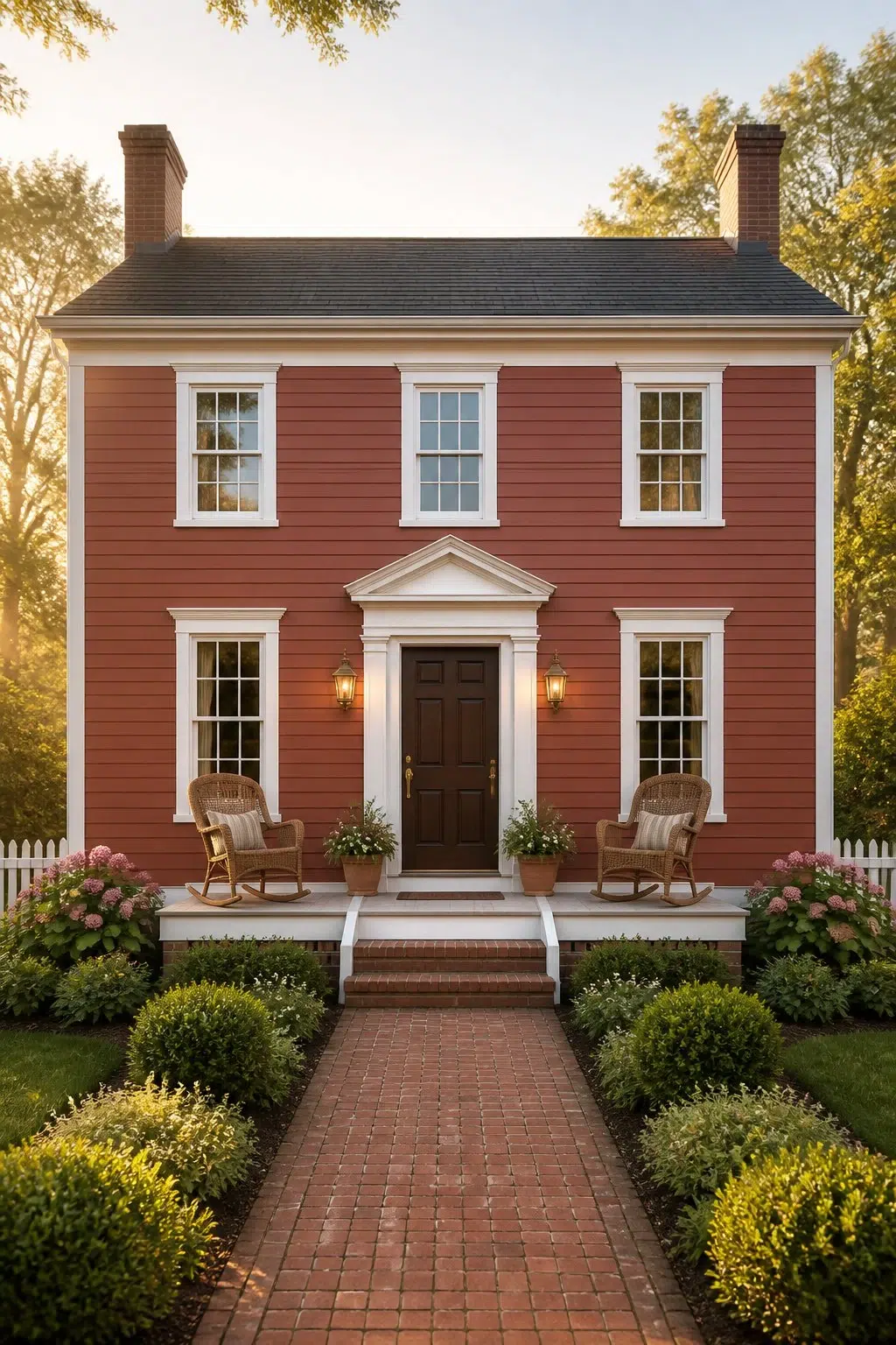 Bold Brick color — traditional house inspiration