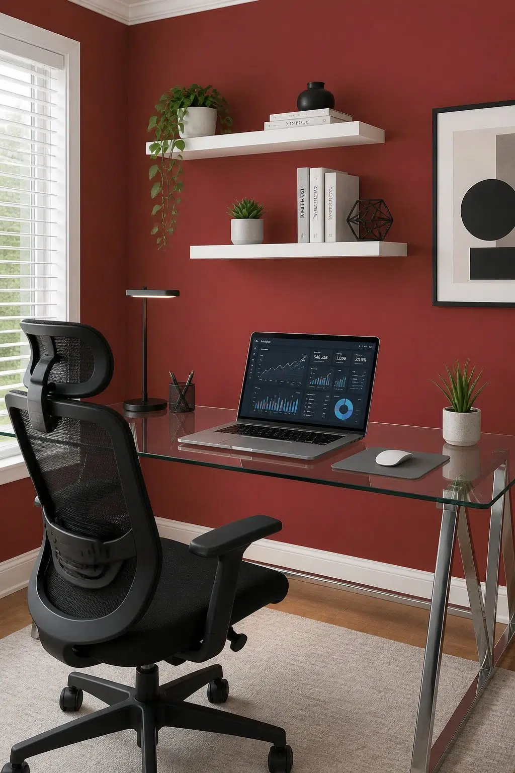 Sherwin-Williams Bolero in a contemporary home office