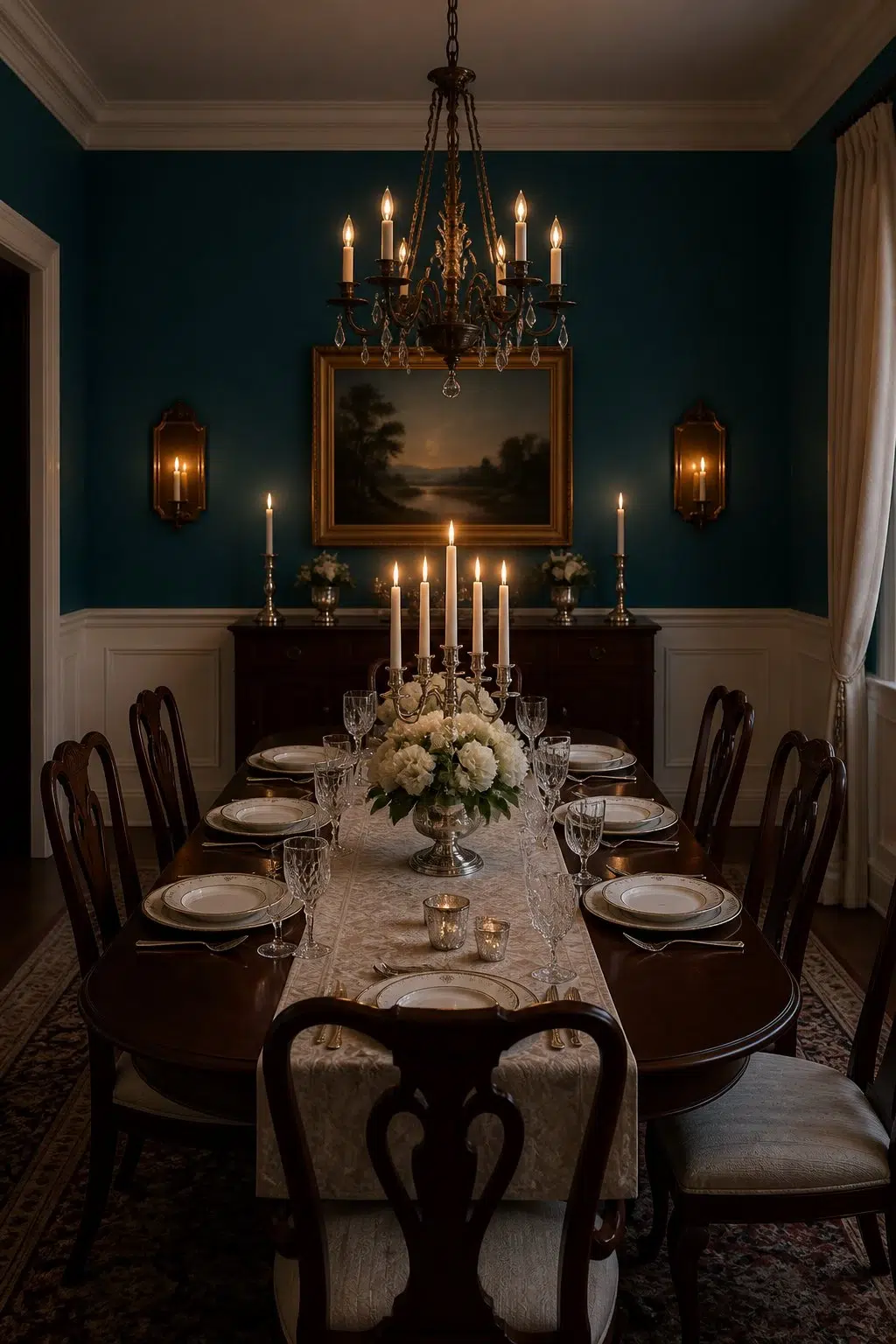 Bosporus paint in a traditional dining room