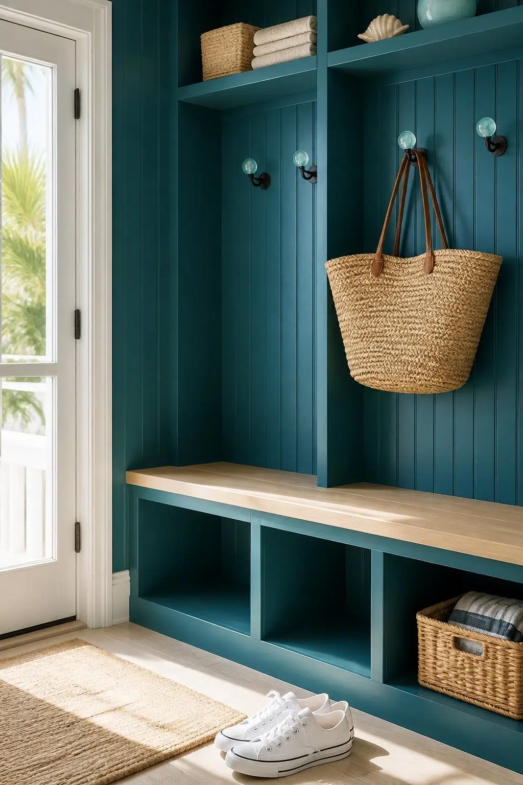 Bosporus paint in a coastal mudroom