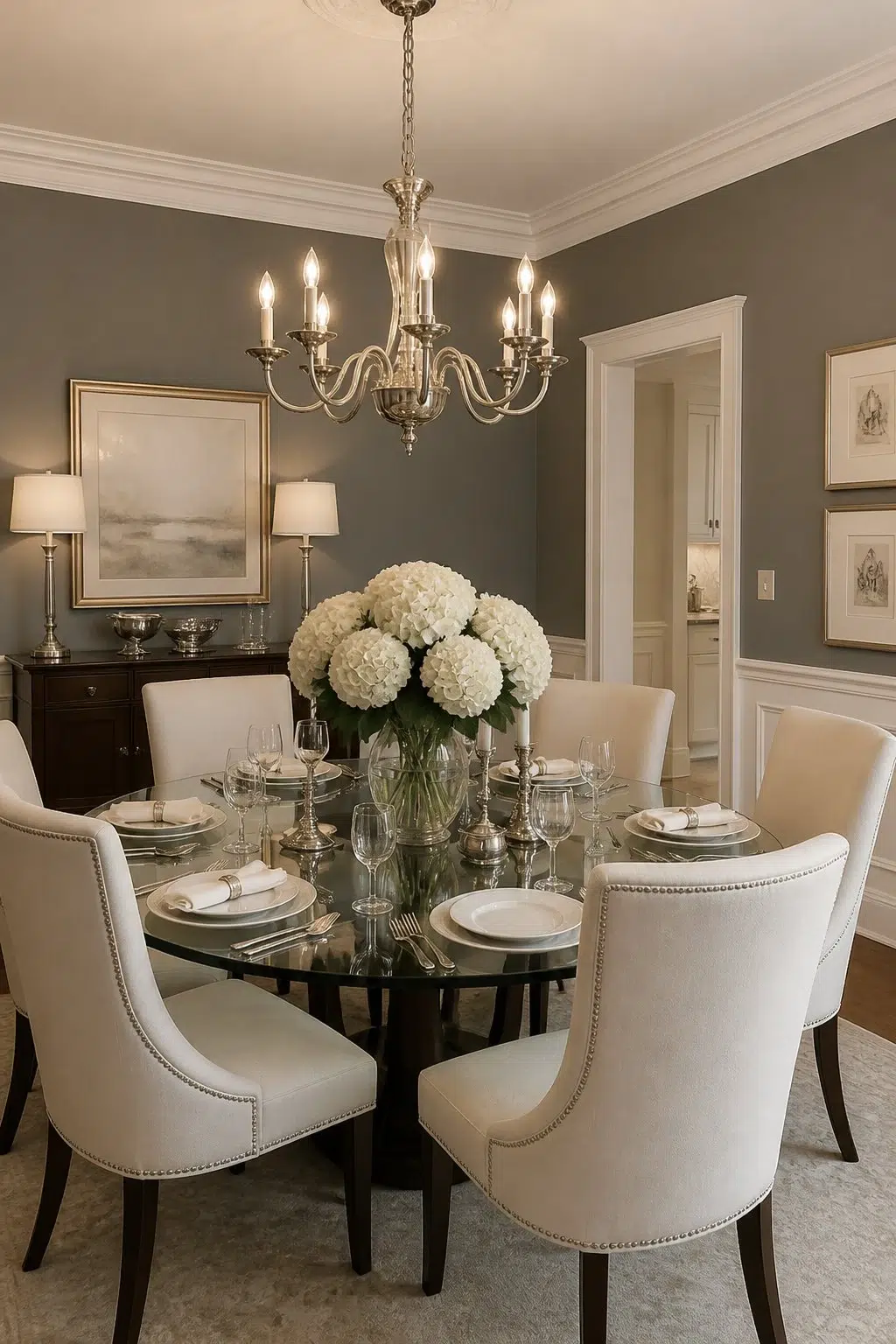 Braintree paint in a elegant dining room