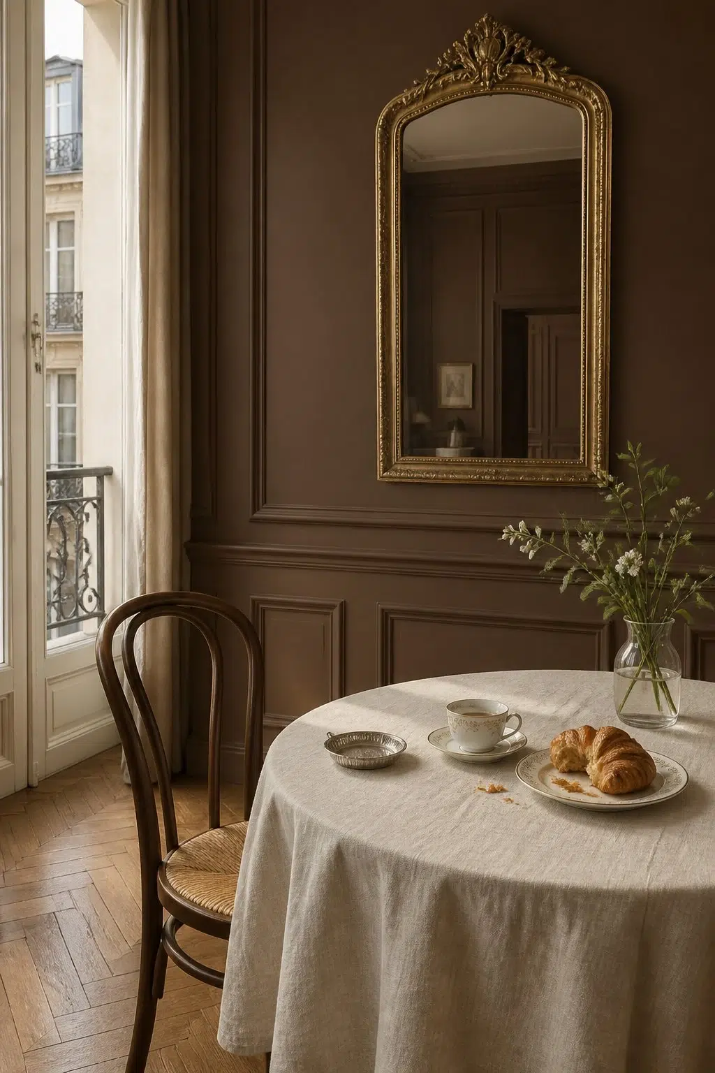 Bramble Bush paint in a parisian dining room