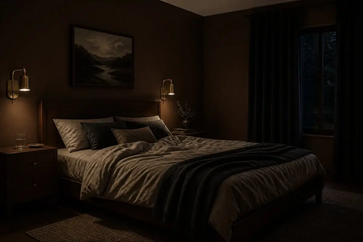 Bramble Bush paint color — Bedroom (Moody)