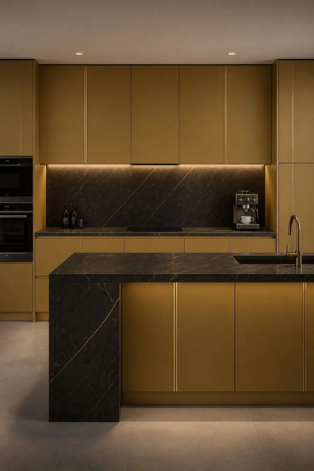 Brassy — bold kitchen