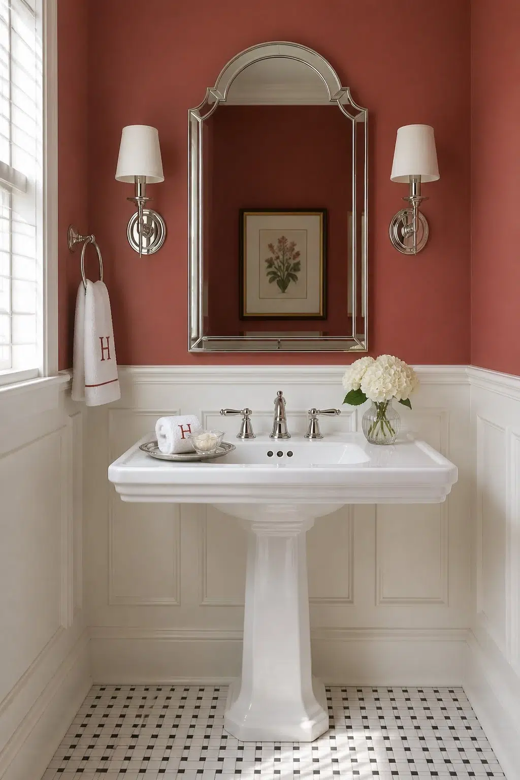 Bravado Red — traditional bathroom
